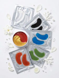 Mascarillas de Hidrogel Multicolor para Ojos, Reafirmantes, Antiarrugas, <span class=keywords><strong>Antiojeras</strong></span>, Hidratantes, con Algas Marinas, Cafeína, Manteca de Karité, Péptidos Veganos - Product Image 3