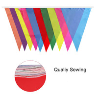 Conception personnalisée 100% polyester sublimation imprimé banderole bannière suspendu triangle fanion drapeau chaîne à des fins décoratives