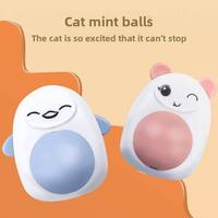Balle à chat à la catnip, jouet pour chat, nettoyage des dents, résistant aux morsures, anti-ennui, auto-amusement, léchage, sécurité intérieure, fournitures pour animaux de compagnie