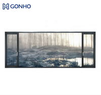 Fenêtre de sécurité horizontale moderne GONHO en acier inoxydable avec double vitrage trempé, coupe-vent, insonorisée, quincaillerie allemande, Foshan