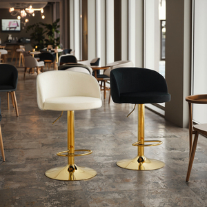 Đồ Nội Thất Ăn Vải Phân Thanh Ghế 360 ° Xoay Nhà Bếp Mạ Vàng Chân Truy Cập Nhà Bếp Đảo Truy Cập Nhung Thanh Ghế - Product Image 1