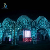 Laternenfabrik Anpassbare Wasserdichte LED-Lichtskulptur Metallrahmen-Bogen Festival-Laterne für Plätze und Freizeitparks