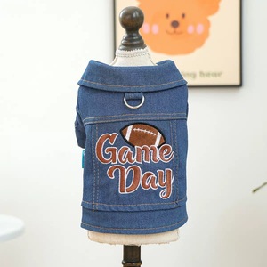 Suprimentos para Animais de Estimação <span class=keywords><strong>2026</strong></span>, Novas Roupas de Moda para Outono e Inverno, Casaco de Jeans para Cães com Letras - Product Image 4