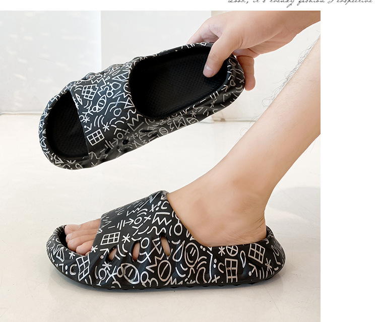 Custom Printed Women Men Slippers Soft Sandals Beach Casual Shoes EVA Slides