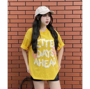 Camiseta Tejida de Alta Calidad, Mejores Días por Venir, Cuello Redondo, Manga Corta, 100% Algodón, Muestra Disponible, Impresión de Goma en Relieve - Product Image 3