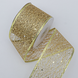 Grosir kustom mode poliester <span class=keywords><strong>Deco</strong></span> <span class=keywords><strong>Mesh</strong></span> Linen pita gulungan untuk dekorasi - Product Image 3