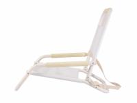 Chaise courte pliable à siège bas pour loisirs d'extérieur Chaise de plage pliante durable à cadre en aluminium portable confortable avec dossier