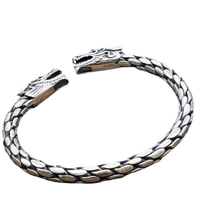 Sterling Silver Dragon Bracelet - Punk Rock Hip Hop Style