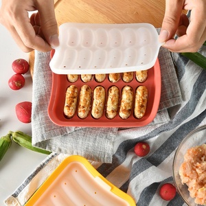 Molde de silicona de grado alimenticio para 12 calaveras de salchicha, para hacer en casa, molde para hornear y cocinar, molde para comida de bebé, molde para salchichas al vapor - Product Image 3
