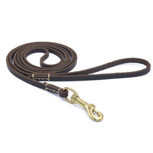 Correa de perro de cuero fino de lujo de 1/3 pulgadas de ancho para perros pequeños - Product Image 4