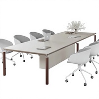 Table de conférence de bureau commerciale simple et moderne, détachable, avec combinaison de chaises