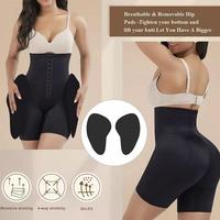 Shorty gainant taille haute pour femme, rehausseur de fesses et hanches rembourré, effet ventre plat, culotte amincissante et gaine amincissante