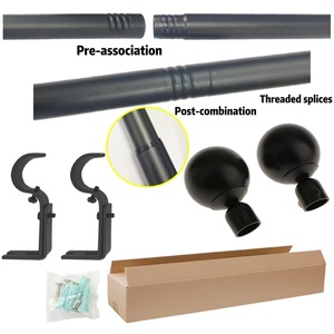 Asta di tenda con giunzione filettata <span class=keywords><strong>in</strong></span> metallo singola asta di tenda <span class=keywords><strong>in</strong></span> alluminio elegante tenda profilslim persiane <span class=keywords><strong>per</strong></span> la decorazione di finestre - Product Image 6