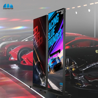 Écran d'affichage LED pliable debout au sol P1.86 annonçant l'affichage d'affiche LED intérieur et extérieur pour le centre commercial