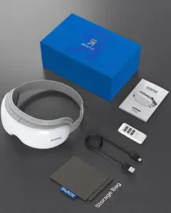 Máy Mát Xa Mắt Không Dây Với Nhiệt Và Rung Điều Khiển Từ Xa Máy Mát Xa Mắt & Đền Nghe Nhạc Bluetooth Có Thể Sạc Lại