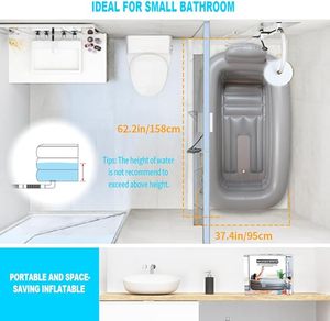 Baignoire de <span class=keywords><strong>spa</strong></span> d'intérieur et d'extérieur en plastique PVC pour adultes baignoire <span class=keywords><strong>gonflable</strong></span> portable pliable avec appui-tête - Product Image 6