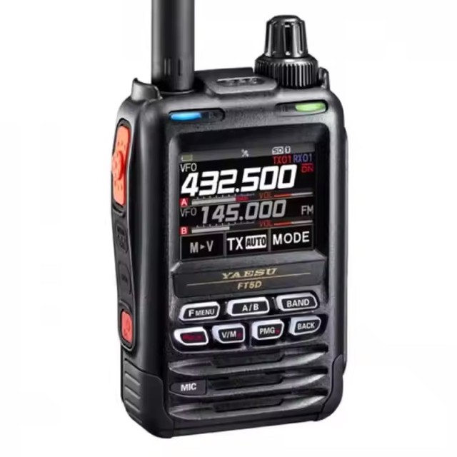 Yaesu FT-5DR,HAM Two-Way Walkie Talkie C4FM/FDMA 144 430MHz Digital Analog Radio with GPS APRS Recording Touchscreen GMRS Type