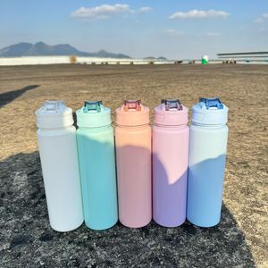 Bouteille d'eau de sport d'extérieur personnalisée, grande capacité 800 ml, anti-fuite, sans BPA, avec paille/cordon, pour gym, fitness et voyage - Product Image 3