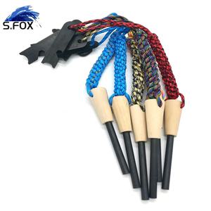 Allume-feu en acier de haute qualité <span class=keywords><strong>Tinder</strong></span> ajouté Fire Laser LOGO Flint Stone Wood Handle - Product Image 6