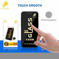 Protection d'écran en verre trempé 9H, vente en gros usine, compatible avec iPhone 17 16 15 Pro Max 14 Pro 11 X XR 7 8 9