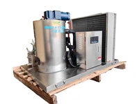 Machine à glace en flocons 3T, refroidissement par eau, contrôle PLC, machine à glace en flocons industrielle pour la transformation de la viande