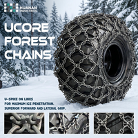 Cadenas forestales nuevas de acero al boro UCORE de alta resistencia con superficie galvanizada para cargadoras de ruedas, cosechadoras, transportadoras y arrastradores 40 km/h