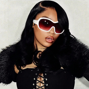 New Arrival Big Frame Shades Y2K One Piece Black Pink Yellow UV400 Fashion <strong>Wrap</strong> <strong>Around</strong> Oversize <strong>Sunglasses</strong> Unisex - Product Image 2