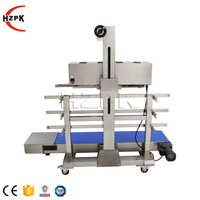 Machine à sceller en continu à chaleur électrique HZPK industrielle automatique pour sachets en plastique PP feuille d'aluminium