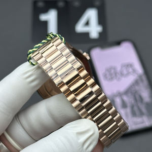 Montre mécanique classique de luxe 2025, cadran en or 18 carats, double calendrier, étanche, boîtier en acier inoxydable, tourbillon, support OEM ODM - Product Image 6