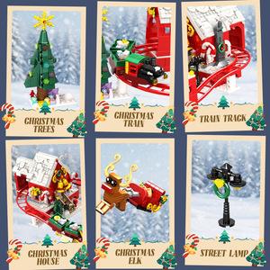 Woma Giáng Sinh Loạt 11151 Nhựa 1:5 Quy Mô Giáng Sinh Train Theo Dõi Các Hạt Nhỏ Tương Thích Với 964Pcs Xây Dựng Khối Đồ Chơi - Product Image 2