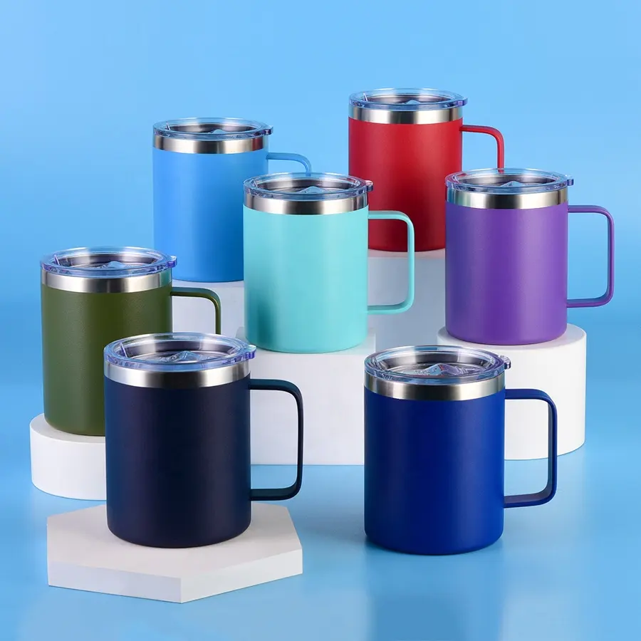 Water 12oz Suppliers High Quality Double Wall Wholesale Stainless Steel Thermos Mug With Handle