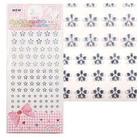 Autocollants en gros de fleurs brillantes avec pierres précieuses, autocollants de fleurs en strass acrylique auto-adhésifs pour scrapbooking, décoration de visage et d'ongles
