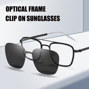 Nouveau Ultra-léger lunettes de soleil polarisées cercle 2 In1 Clip sur TAC hommes en gros mode soleil Vision ombre lunettes - Product Image 5