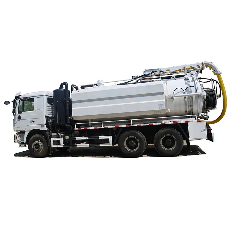 Excellent SHACMAN 6X4 RHD Septic Tank truck sewage suction & water jetting tank truck 18000L loading capacity
