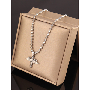 Kalung Liontin Pilot Pesawat Hip Hop Bar Punk <span class=keywords><strong>Rock</strong></span> dari Baja Anti Karat untuk Pria Wanita, Gaya Trendi untuk Hadiah Ulang Tahun - Product Image 4