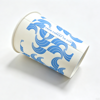 Gobelets à café en papier jetables à paroi simple avec logo personnalisé imprimé, écologiques et compostables, pour boissons chaudes à emporter, avec couvercle