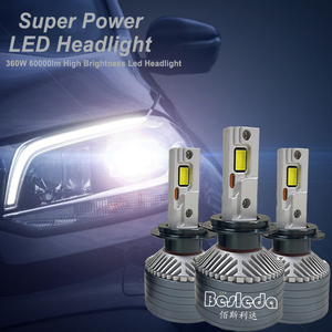Gran oferta y alta calidad 360W 60000LM bombilla de faro LED para coche H7 H4 haz Alto y Bajo Led H11 H1 9005 9006 9012 faros Led - Product Image 4