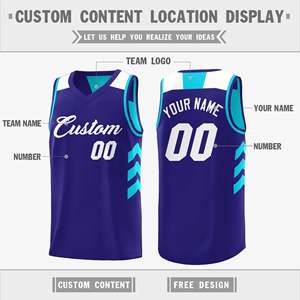 Camiseta de Baloncesto Personalizada Reversible de Doble Cara Royal Aqua - Product Image 5