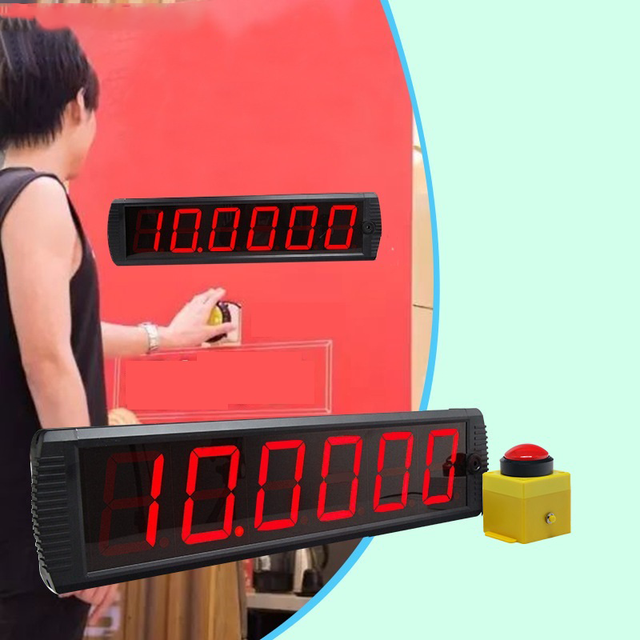 Hot Sale Editable Display LED 4 Inch Digit Digital 10s Challenge Game Timer for Bar Drinking Restaurant Free Meal Challenge