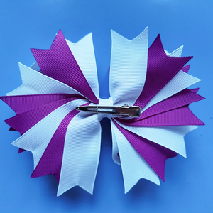 사용자 정의 그로스 그레인 리본 키즈 활 헤어 클립 귀여운 소녀 부티크 솔리드 리본매듭 머리핀 머리핀 모자 헤어 액세서리 - Product Image 3