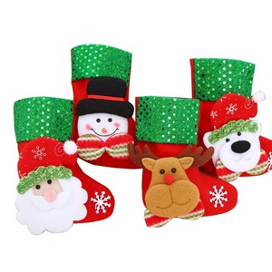 Calze Natalizie in Tessuto Yuanpai per Bambini, Sacchetti per Babbo <span class=keywords><strong>Natale</strong></span> 16x12cm per Decorazioni Natalizie - Product Image 2