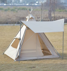Tente de camping pyramide légère en coton pour l'extérieur, luxueuse, portable, trois saisons, pliable, résistante aux intempéries - Product Image 1