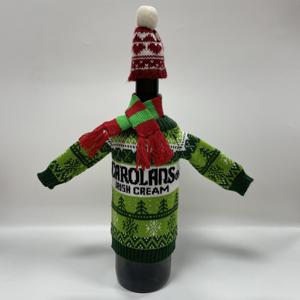 Custom Warm <strong>Logo</strong> 100% Acrylic Embroidery Wine Bottle Sweaters <strong>Christmas</strong> Wine Bottle Covers - Product Image 6