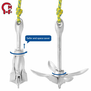 Ancre pliante HLM Marine Hardware en acier inoxydable 316, compacte et portable pour yacht, <span class=keywords><strong>bateau</strong></span>, rangement - Product Image 2