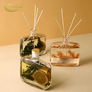 150ml aroma color sponge empty reed diffuser glass bottle with wooden stop