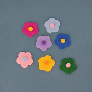Autocollants en feutre multicolores pastel, embellissements floraux non tissés pour mur <span class=keywords><strong>photo</strong></span>, scrapbooking et <span class=keywords><strong>d</strong></span>écorations DIY faites à la main - Product Image 4