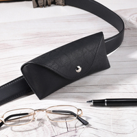 E88 Vente en gros : Étui à lunettes de presbytie à suspendre sur ceinture, en cuir, avec support de ceinture, en aluminium, personnalisable et tendance
