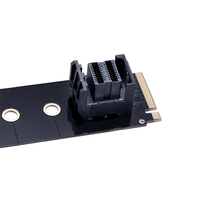 NVME M.2 KEY M Mini SAS SFF-8643 AdapterU.2 SSD Adaptor Kabel Konverter Ekstensi Komputer Laptop Motherboard Ekspansi SolidState