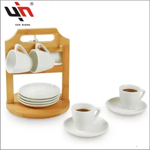 Tasse à café personnalisée en porcelaine blanche Ensemble de tasses à café expresso en porcelaine de créateurs italiens en céramique