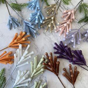 <span class=keywords><strong>Enredaderas</strong></span> decorativas, <span class=keywords><strong>flores</strong></span> artificiales, ramas cortas, fruta de Coral - Product Image 4